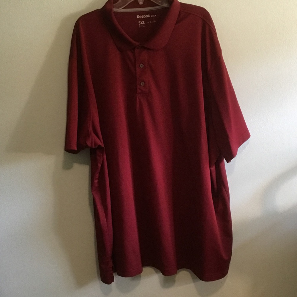 Reebok Men's Deep Red/Burgundy Polo Shirt